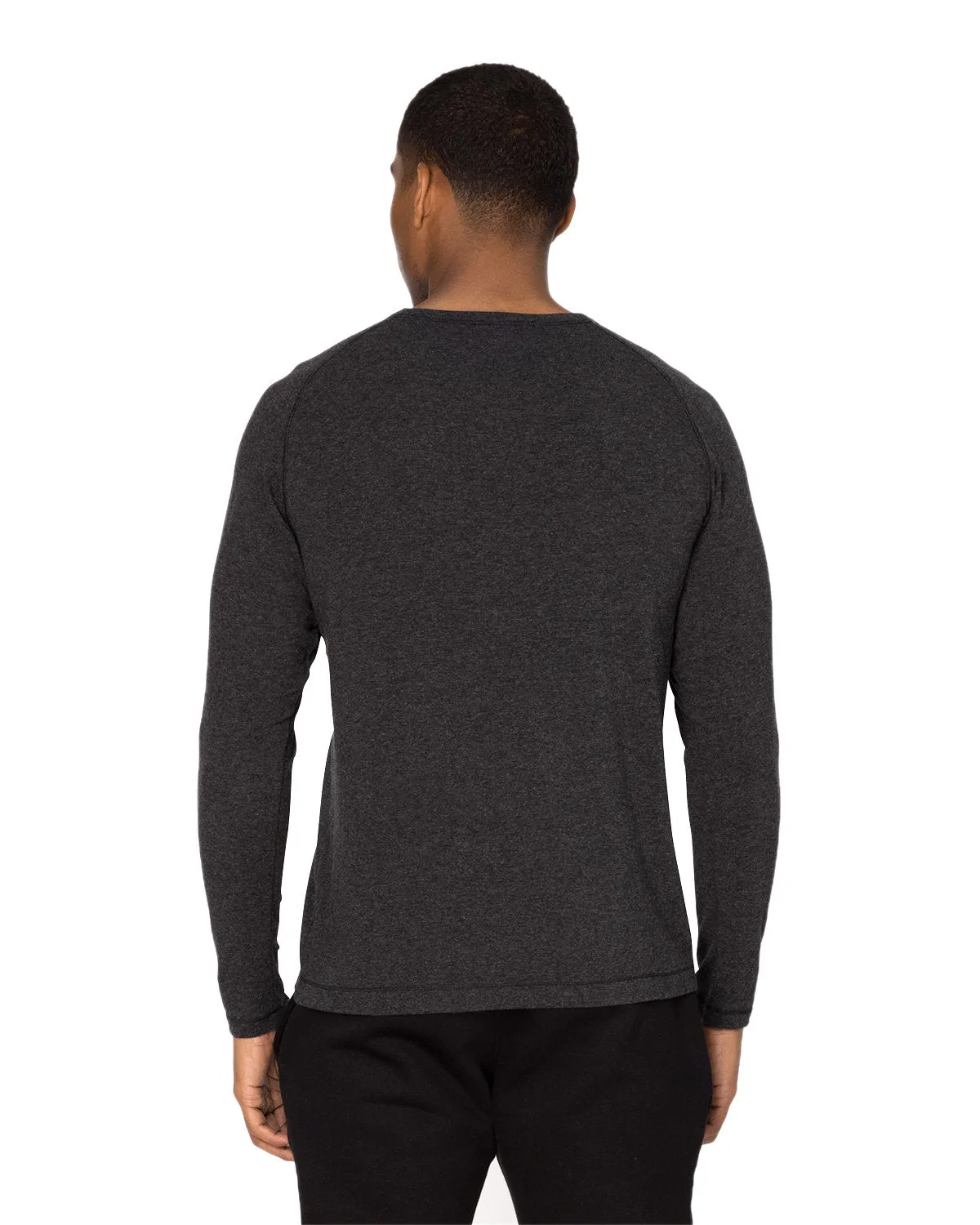 382LS-Threadfast Apparel-BLACK HEATHER