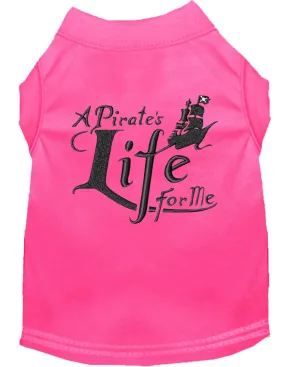 A Pirate's Life Embroidered Dog Shirt Bright Pink Xl (16)