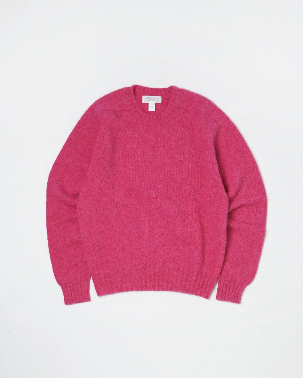 Brushed Shetland Sweater Crew Neck / Pink