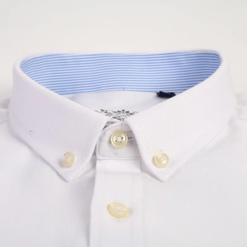 Casual Oxford Dress Shirt Single Patch