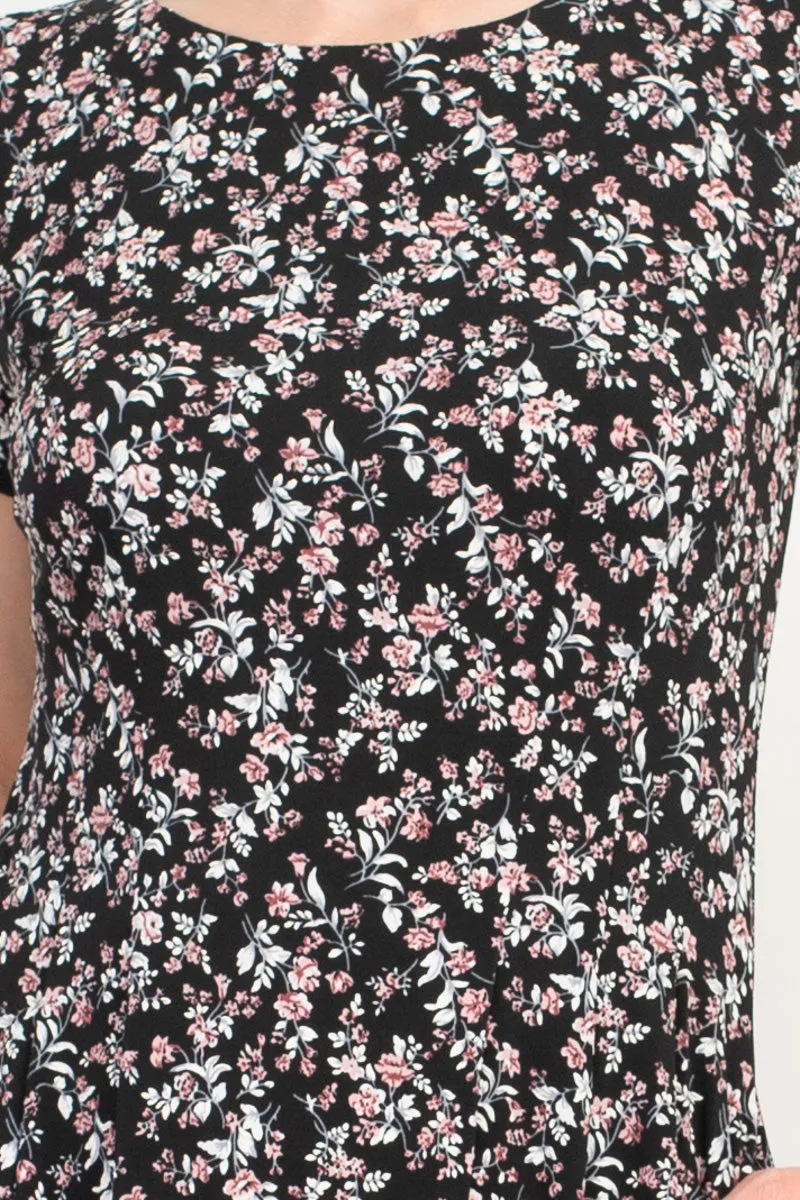 Connected Apparel Floral Soft Dress