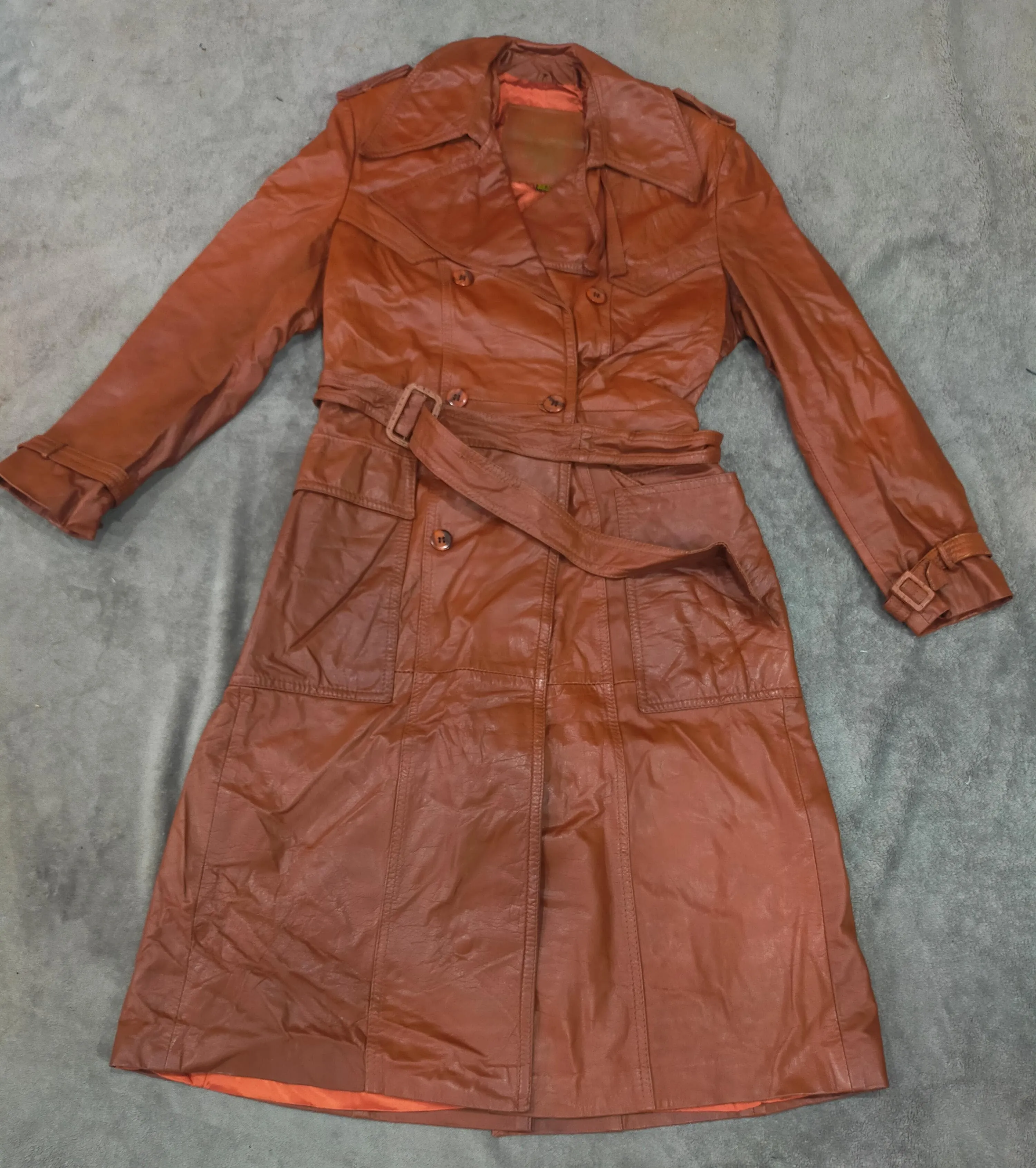 CR2134 Leather Trench Coats - 10 Pcs