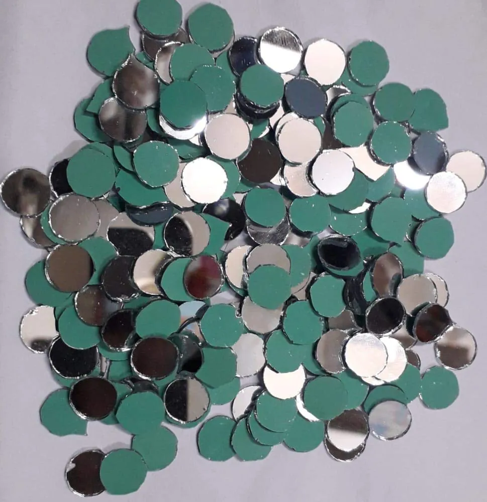 Crafteez 10mm Round Shape Mirrors (120 pcs)