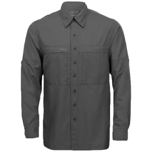 Gameguard Men's  GunMetal MicroFiber Long Sleeve Shirt