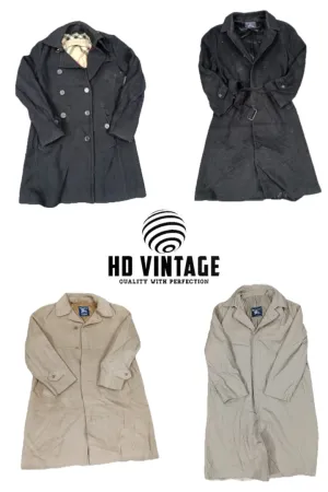 HD284 Ladies Y2K Burberry Trench Coats - 8 pcs