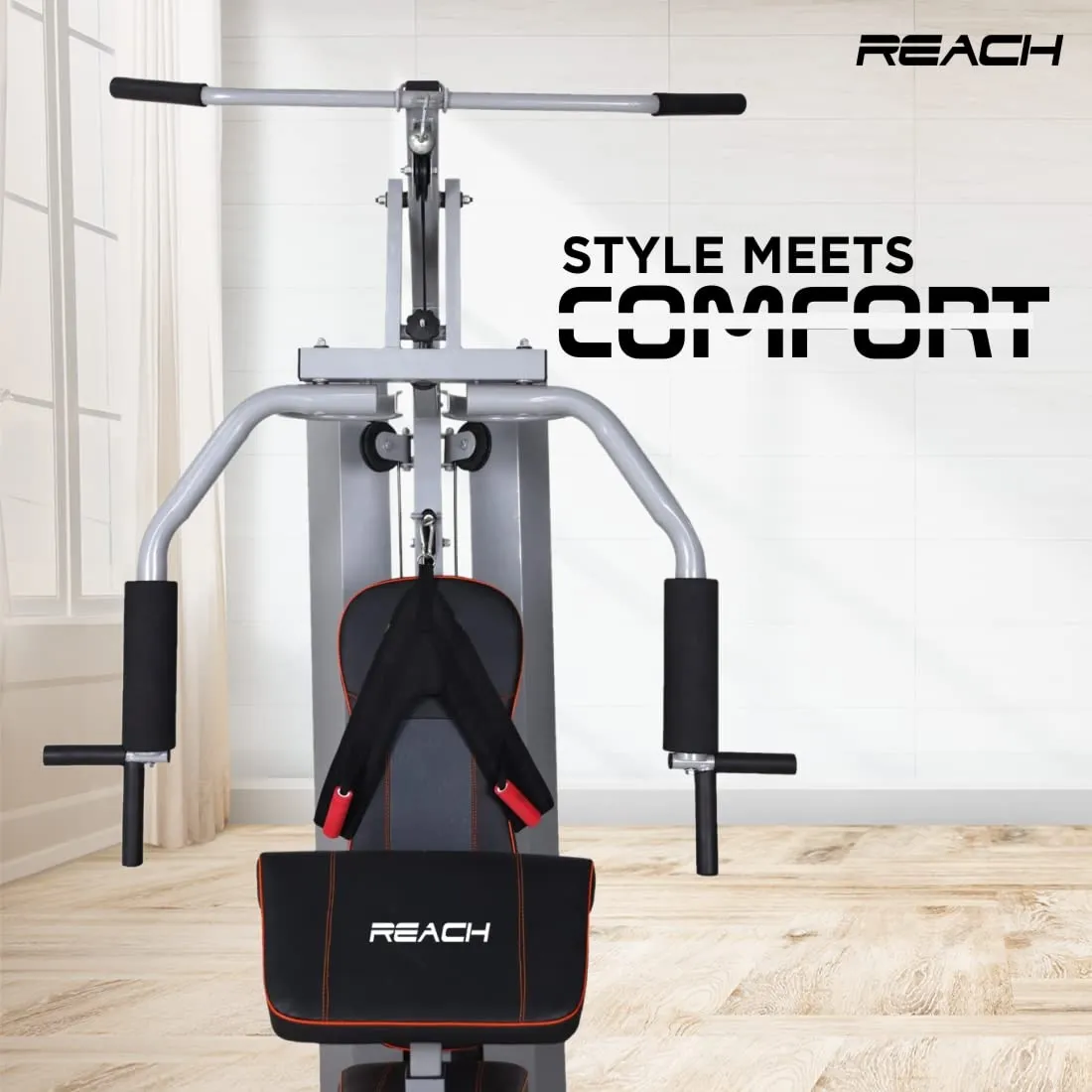 Reach Multifunction Home Gym Station Weight Training Exercise Workout Equipment Fitness Strength Machine for Total Body Training | Perfect 12 in 1 Multi Gym Station