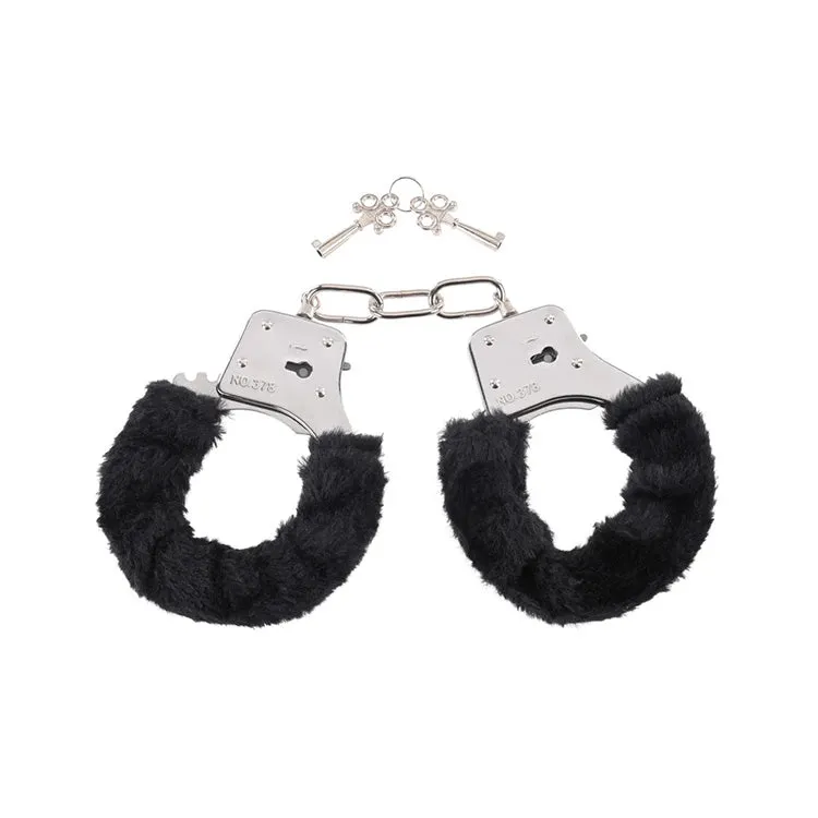 Sex & Mischief Black Furry Handcuffs