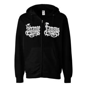 Strange Famous Black Zip Hoodie