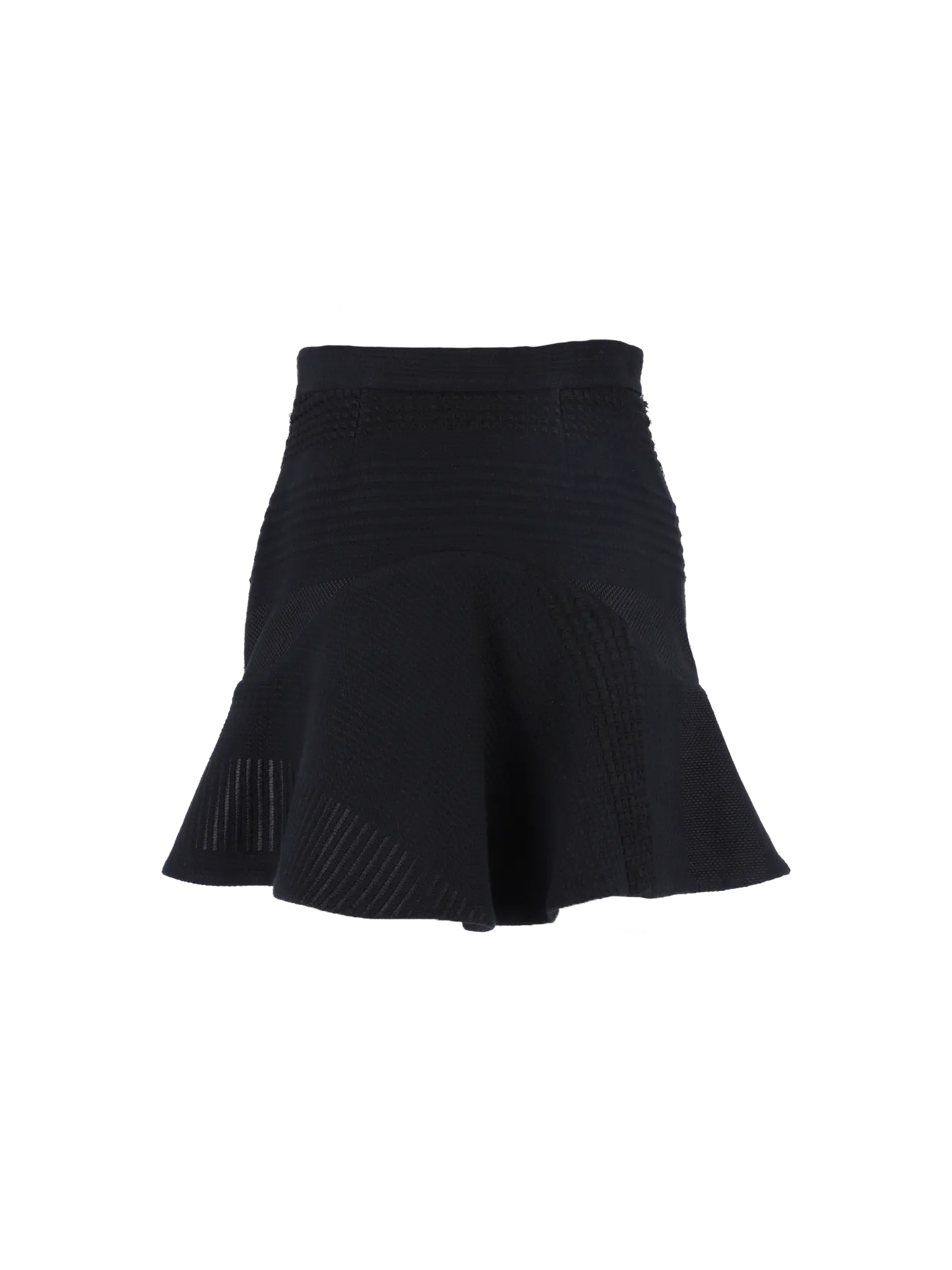 textured knee-length trumpet skirt