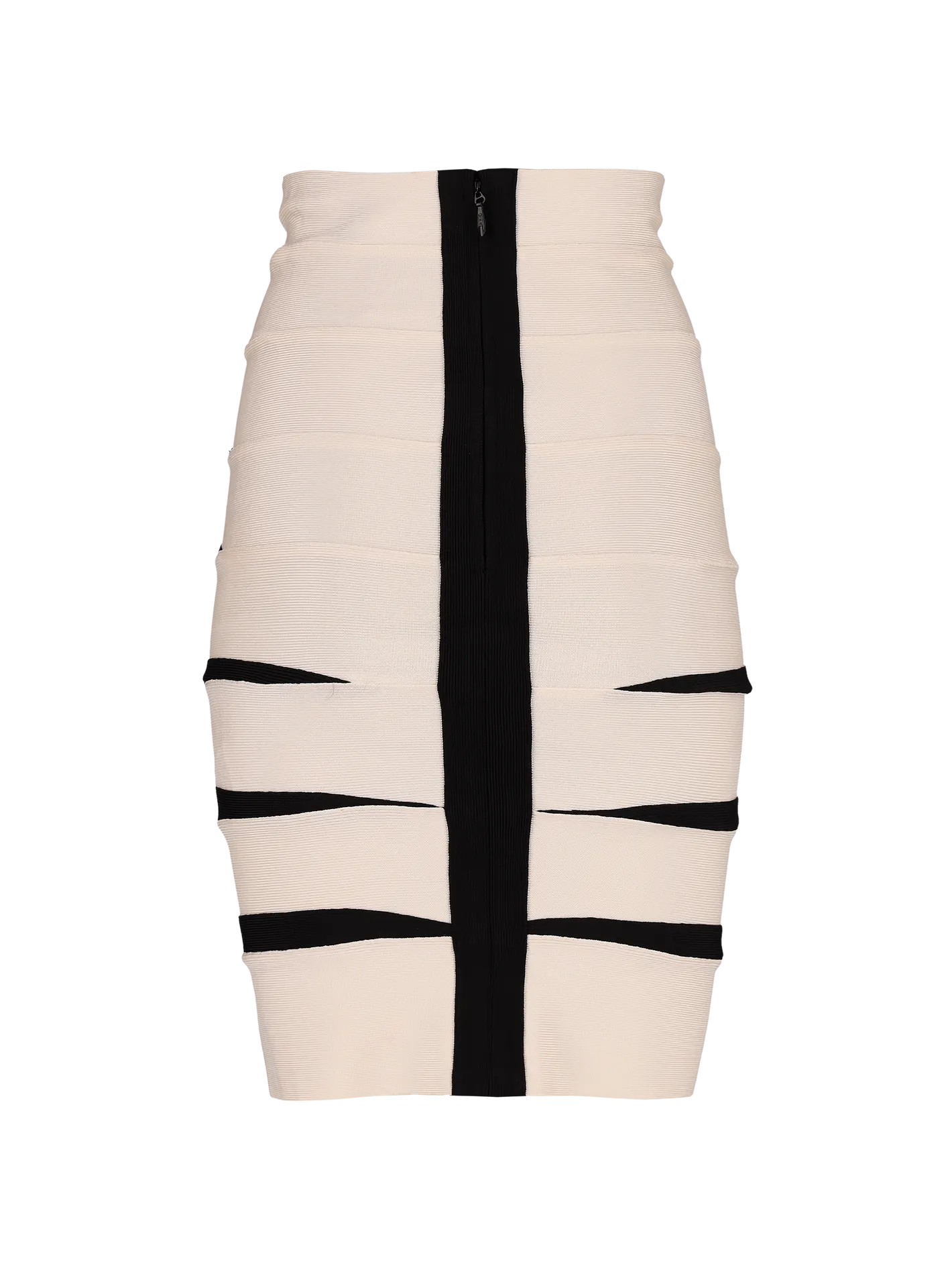 two-tone bandage pencil skirt