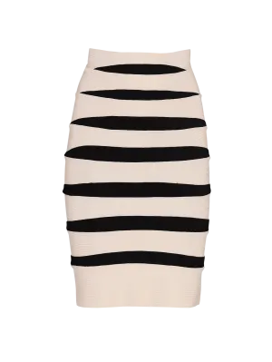 two-tone bandage pencil skirt